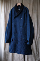 SYNDRO "Mackinaw" Jeep Coat - Sashiko Taiwan designer brand blue dyed diamond sashiko embroidery jeep coat