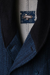 SYNDRO "Mackinaw" Jeep Coat - Sashiko Taiwan designer brand blue dyed diamond sashiko embroidery jeep coat