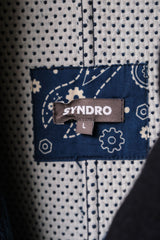 SYNDRO "Mackinaw" Jeep Coat - Sashiko Taiwan designer brand blue dyed diamond sashiko embroidery jeep coat