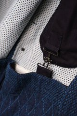 SYNDRO "Mackinaw" Jeep Coat - Sashiko Taiwan designer brand blue dyed diamond sashiko embroidery jeep coat