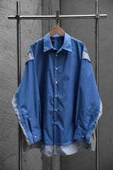 N.HOOLYWOOD 24AW コンパイルシャツ 尾花大輔 日本人デザイナーブランド ストライプ パッチワーク ルーズシャツ