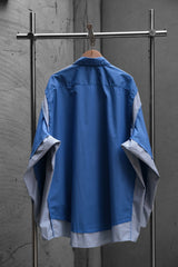 N.HOOLYWOOD 24AW コンパイルシャツ 尾花大輔 日本人デザイナーブランド ストライプ パッチワーク ルーズシャツ