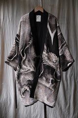 GrowthRing & Supply (GRS) REVERSIBLE JACQUARD KIMONO Hong Kong street brand dragon jacquard double-sided kimono jacket