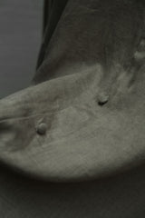 11月27日(金)リネンケープシャツ タイのデザイナーブランドのコットンとリネンのケープシャツ 草緑