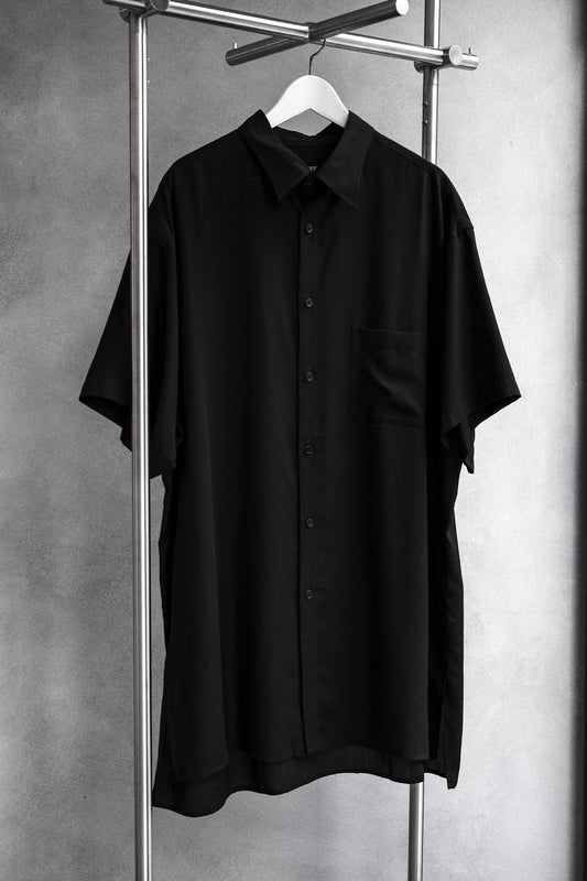 Yohji Yamamoto power of the WHITE shirt Arrange Collar Shirt 3 Yamamoto Yohji's line stand-up collar rayon shirt