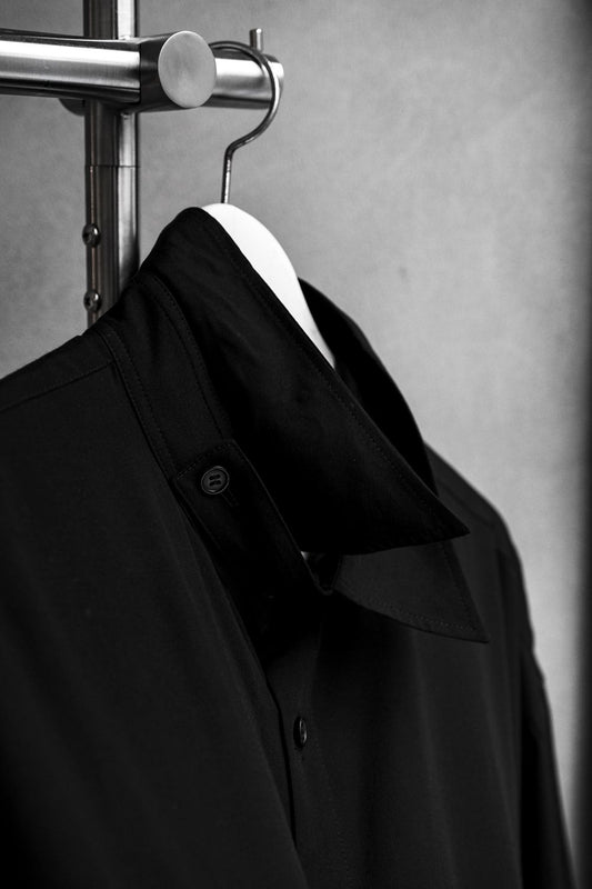 Yohji Yamamoto power of the WHITE shirt Arrange Collar Shirt 3 Yamamoto Yohji's line stand-up collar rayon shirt