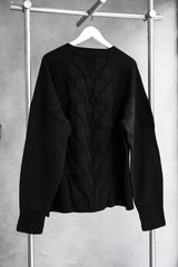 ノズルクイズホールガーメントセーター台湾デザイナーブランドラウンドネック立体ニットセーター