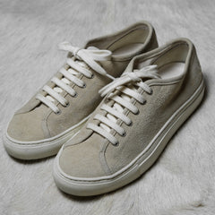 Original Achilles Low Suede Gray Classic Little White Shoes Brand Suede Low Slipper Light Gray