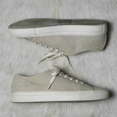 Original Achilles Low Suede Gray Classic Little White Shoes Brand Suede Low Slipper Light Gray