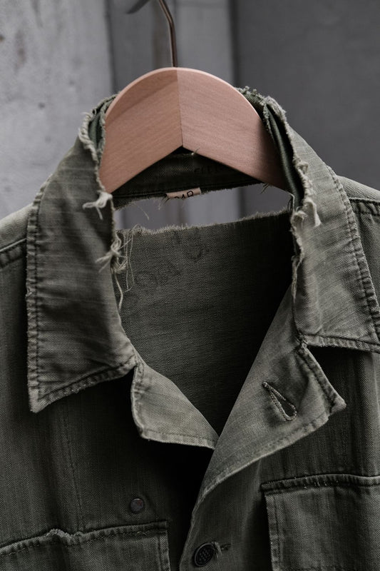 USARMY 1940's M-43 HBT Jacket US Army issued 13-star button herringbone field shirt jacket