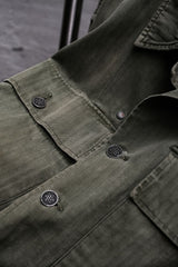 USARMY 1940年代 M-43 HBTジャケット 米軍支給の13星ボタンヘリンボーンフィールドシャツジャケット