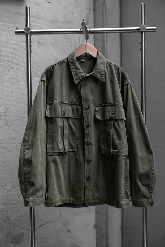 USARMY 1940's M-43 HBT Jacket US Army issued 13-star button herringbone field shirt jacket