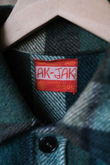 1970年代「AK-JAK」ヴィンテージウールチェックシャツ 1970年代ヴィンテージウールチェックシャツ