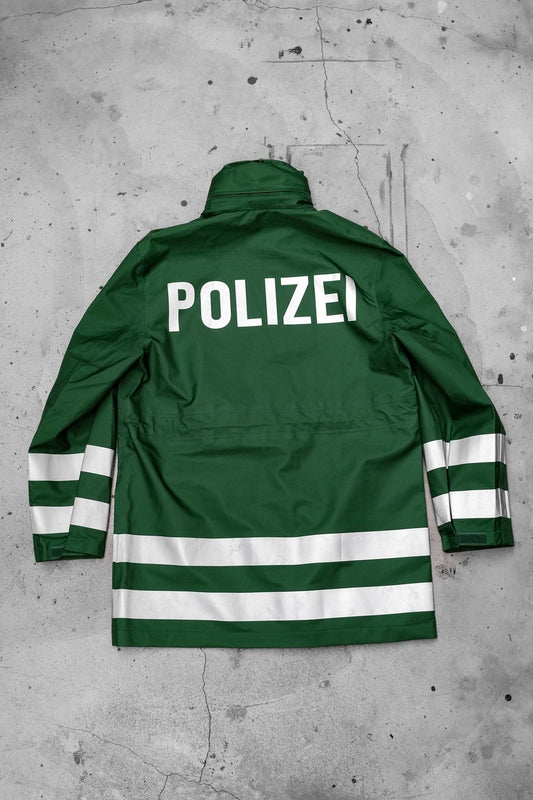 German 2000's POLIZEI Waterproof Jacket German police windproof waterproof coat jacket