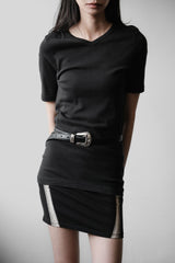 Chrome Hearts VネックTシャツ Chrome Hearts Vネック エラスティック スリムトップ 日本製