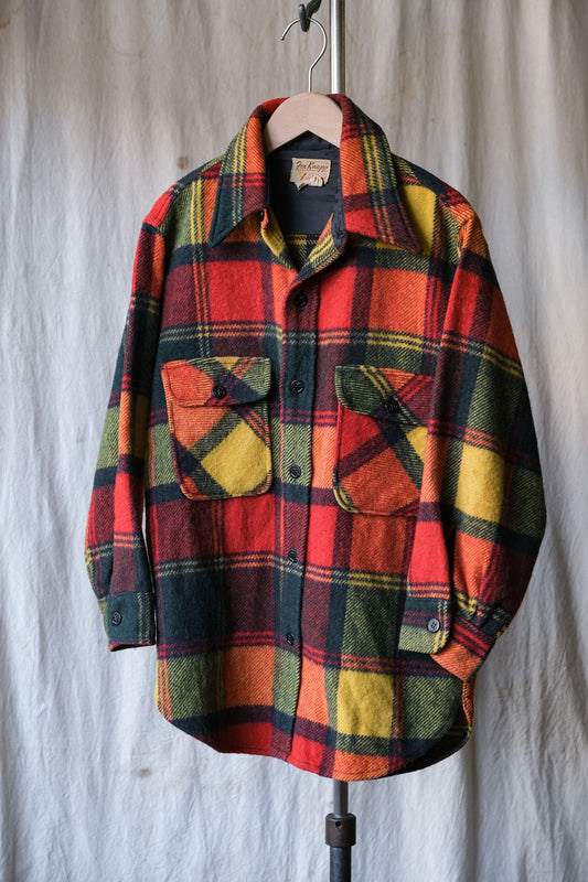 1960年代「フォックス・ナップ」ヴィンテージウールチェックシャツ 1960年代ヴィンテージウールチェックシャツ