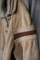 1970's "WILLIAM BARRY" Corduroy Bomber Jacket 70s vintage corduroy lapel jacket TALON zipper fleece lining