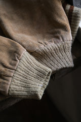 1970's "WILLIAM BARRY" Corduroy Bomber Jacket 70s vintage corduroy lapel jacket TALON zipper fleece lining