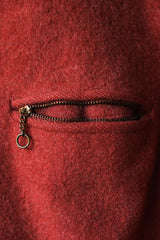 1970's Japanese Vintage Wool Button-up Jacket Japanese vintage coral orange wool stand collar jacket with silk lining