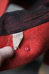 1970's Japanese Vintage Wool Button-up Jacket Japanese vintage coral orange wool stand collar jacket with silk lining