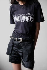 エンジニアードガーメンツ プリントポケットTシャツ ネイビー 日本のデザイナーブランド プリントポケットショートTシャツ アメリカ製