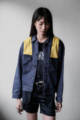 ”SAFE” European Vintage Moleskin Work Jacket 古著歐洲工裝 鼴鼠皮拼接斜紋布工作夾克