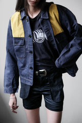 ”SAFE” European Vintage Moleskin Work Jacket 古著歐洲工裝 鼴鼠皮拼接斜紋布工作夾克