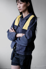 ”SAFE” European Vintage Moleskin Work Jacket 古著歐洲工裝 鼴鼠皮拼接斜紋布工作夾克