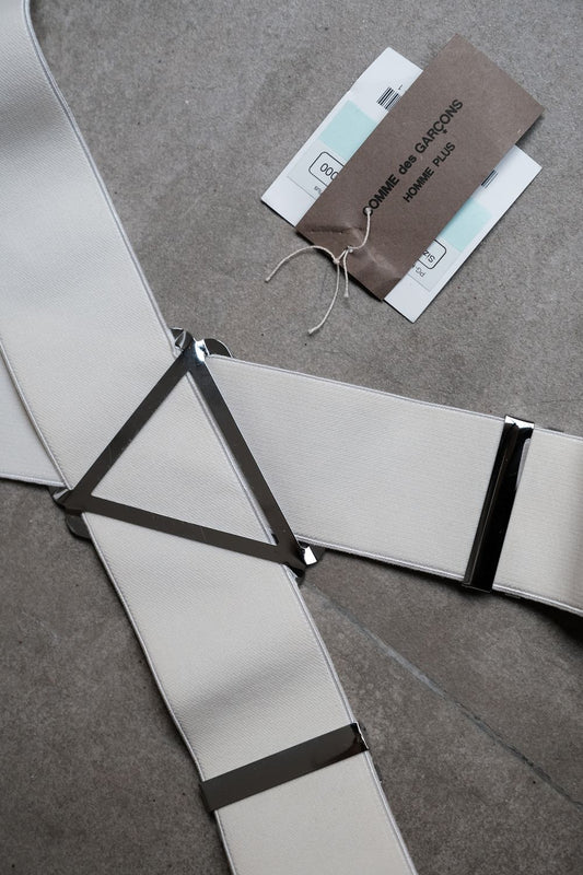 COMME des GARÇONS HOMME PLUS Suspenders 川久保玲男裝主線 米白寬版吊帶
