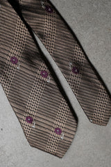 Yohji Yamamoto COSTUME D’HOMME Silk Tie 山本耀司 商務制服支線 千鳥格繡花絲質領帶