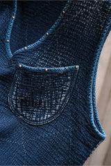 Porter Classic Sashiko Pullover Vest 吉田克幸 藍染刺子布寬版背心