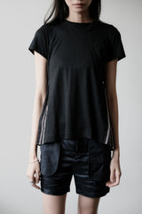 Sacai Back Striped Pleated Switching T-Shirt Made in Japan