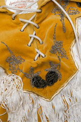 Marilyn Tanner Vintage Velvet Embroidered Tassel Western Pullover 天鵝絨流蘇刺繡西部綁帶套頭衫