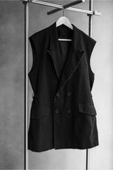 S’YTE 22SS Tropical Double Breasted Silhouette Sleeveless Jacket 山本耀司副線 雙排扣無袖西裝背心