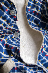 1960年代の「シアーズ」テリークロス カバナ ビーチ シャツ。1960年代のオリジナル ヴィンテージ テリークロス ビーチ シャツ。