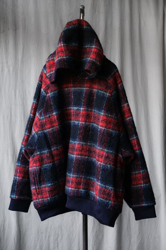 Undercover Pullover Check Hoodie Parka 高橋盾 羊毛格紋Oversized帽Tee