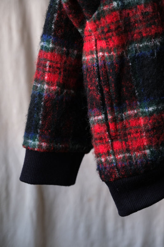 Undercover Pullover Check Hoodie Parka 高橋盾 羊毛格紋Oversized帽Tee