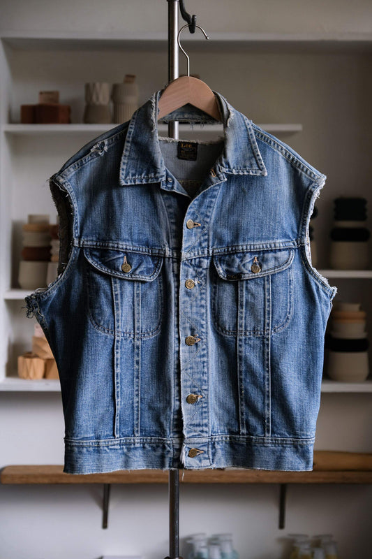 1970’s Lee Riders 101-J Cut-Off Sleeves Denim Jacket 原版古著 丹寧夾克剪袖背心