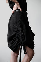 ベルンハルト・ウィルヘルム 07A/W レディーススカート ドイツデザイナーブランド ドローストリング変形膝丈スカート 日本製