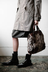 1980年代ヴィンテージ セリーヌ C マカダム キャンバス トートバッグ レトロ オールド フラワー キャリッジ キャンバス ハンドバッグ