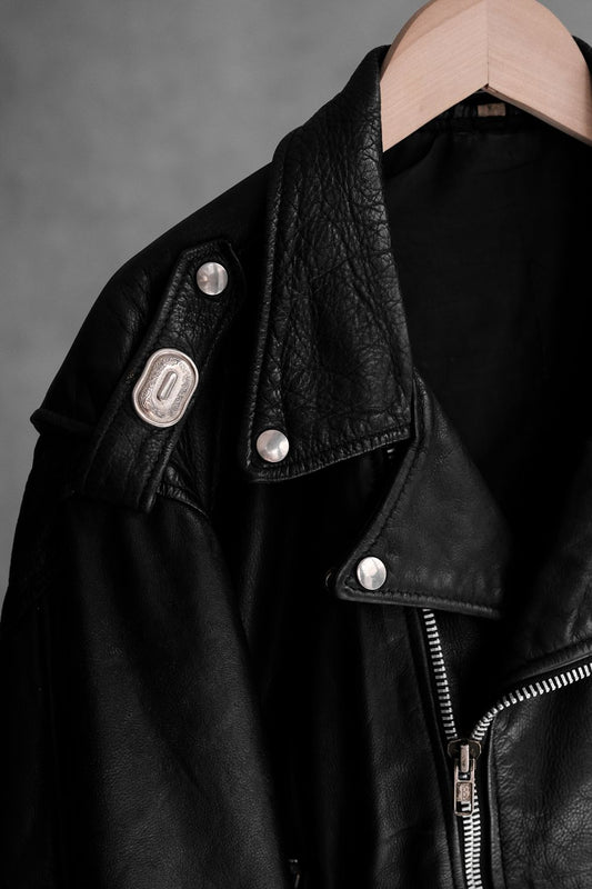 Vintage Belted Leather Biker Jacket 古著真皮腰帶騎士皮衣夾克