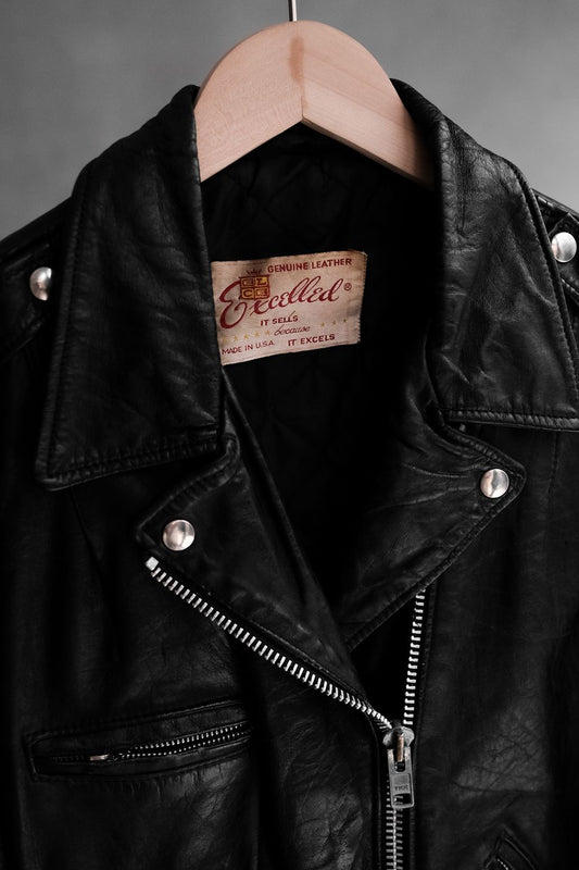Vintage Excelled Tassel Leather Biker Jacket 古著流蘇真皮騎士皮衣夾克