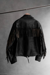 Vintage Excelled Tassel Leather Biker Jacket 古著流蘇真皮騎士皮衣夾克