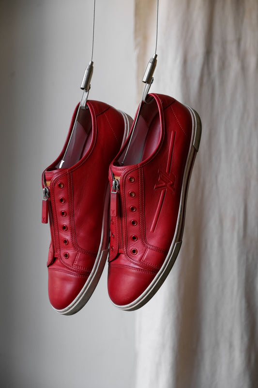 ルイ・ヴィトン ジップアップ レザースニーカー