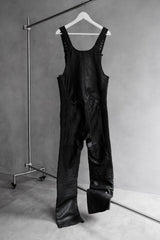 Vintage Hein Gericke Leather Motorcycle Bib Overalls 古著真皮摩托車騎士吊帶褲 黑色