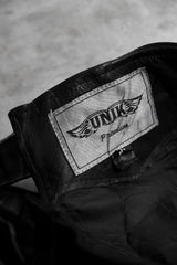 Vintage UNIK Leather Motorcycle Biker Chaps Pants 古著真皮機車騎士皮套褲