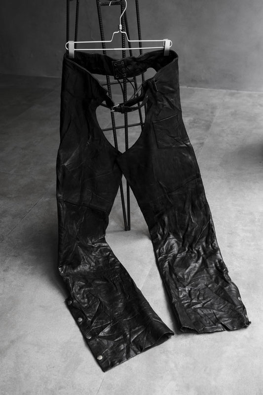 Vintage Xelement Leather Motorcycle Biker Chaps Pants 古著真皮機車騎士皮套褲