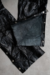 Vintage Xelement Leather Motorcycle Biker Chaps Pants 古著真皮機車騎士皮套褲