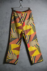 1970's Vintage Full Print Pants (Talon Buckle) 1970s hippie style printed trousers