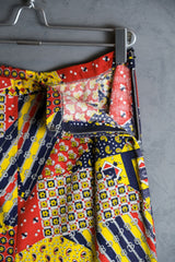 1970's Vintage Full Print Pants (Talon Buckle) 1970s hippie style printed trousers